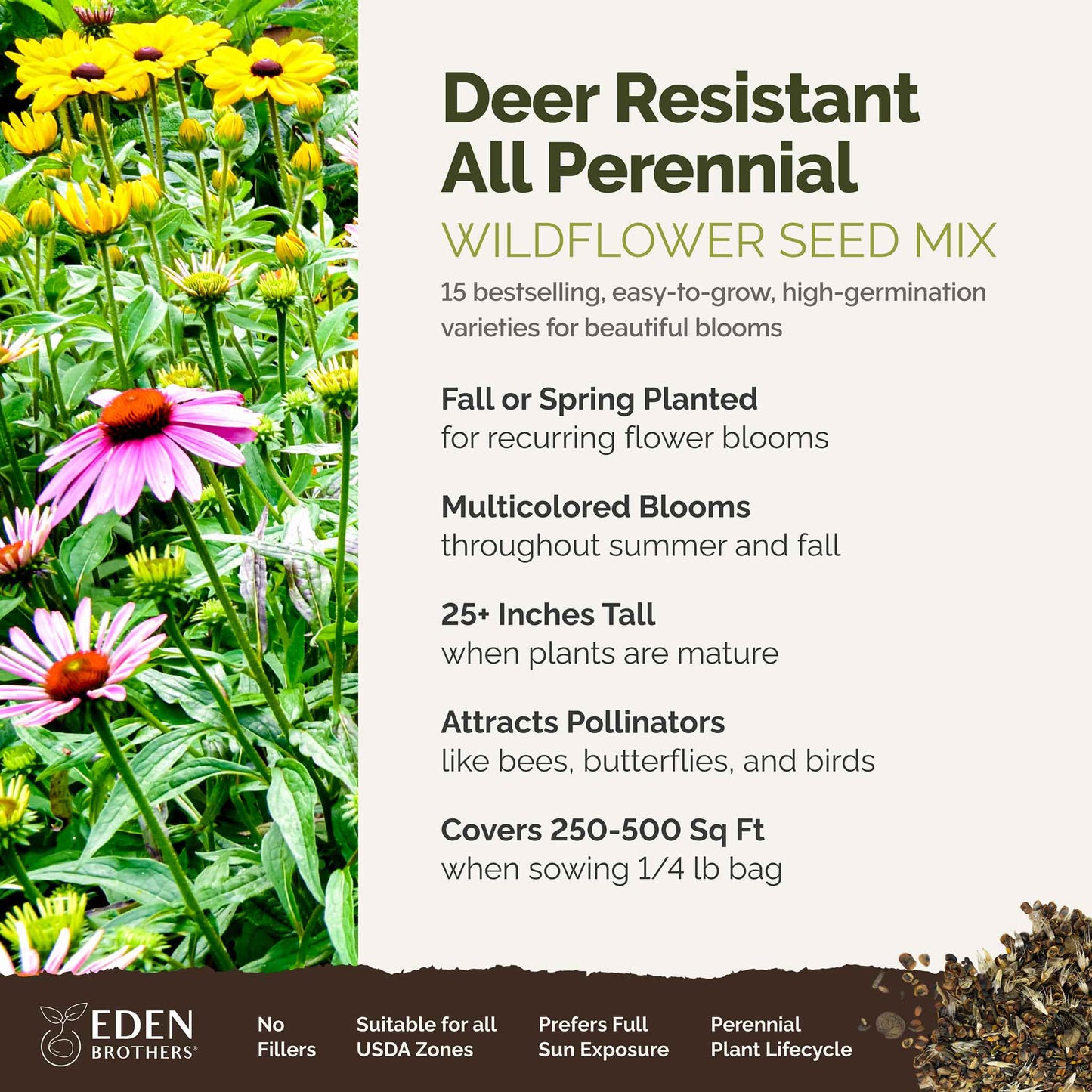 deer resistant wildflower seed mix Bulk Deer Resistant All Perennial Wildflower Seed Mix