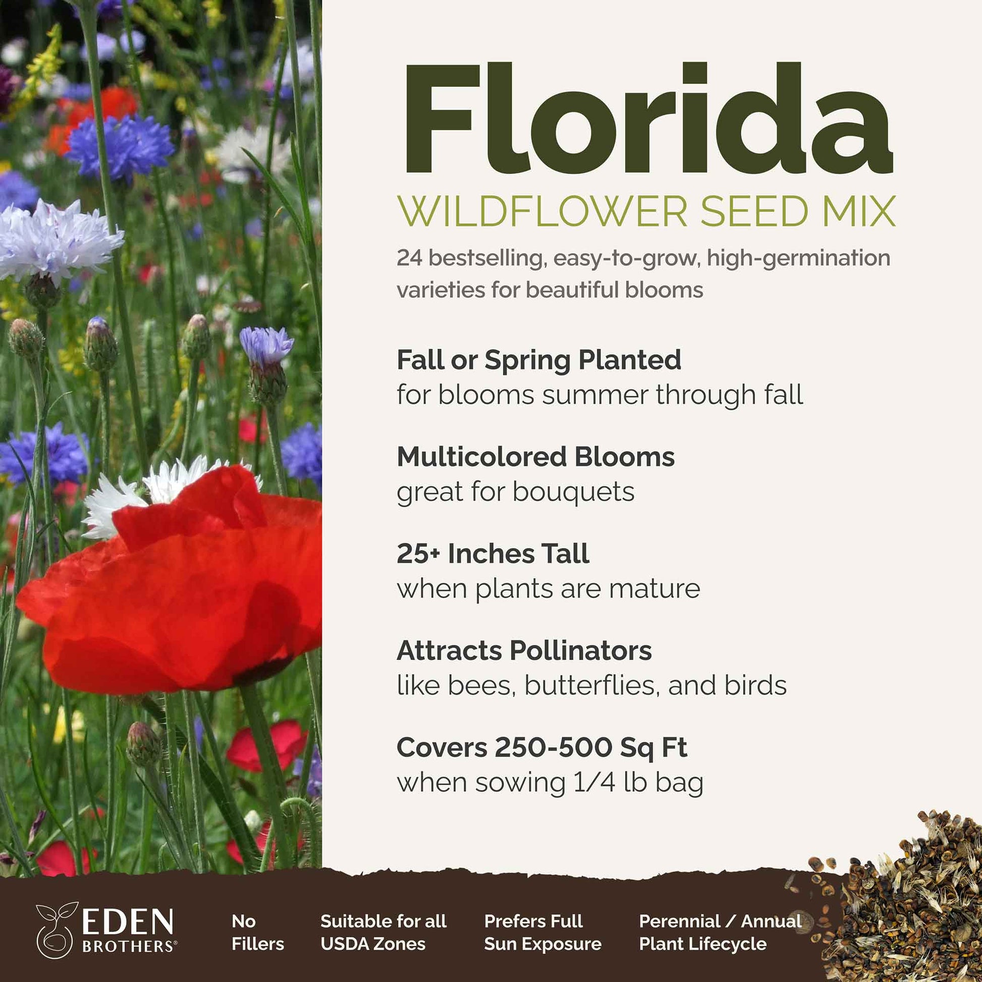 florida wild flower seed mix Bulk Florida Wildflower Seed Mix