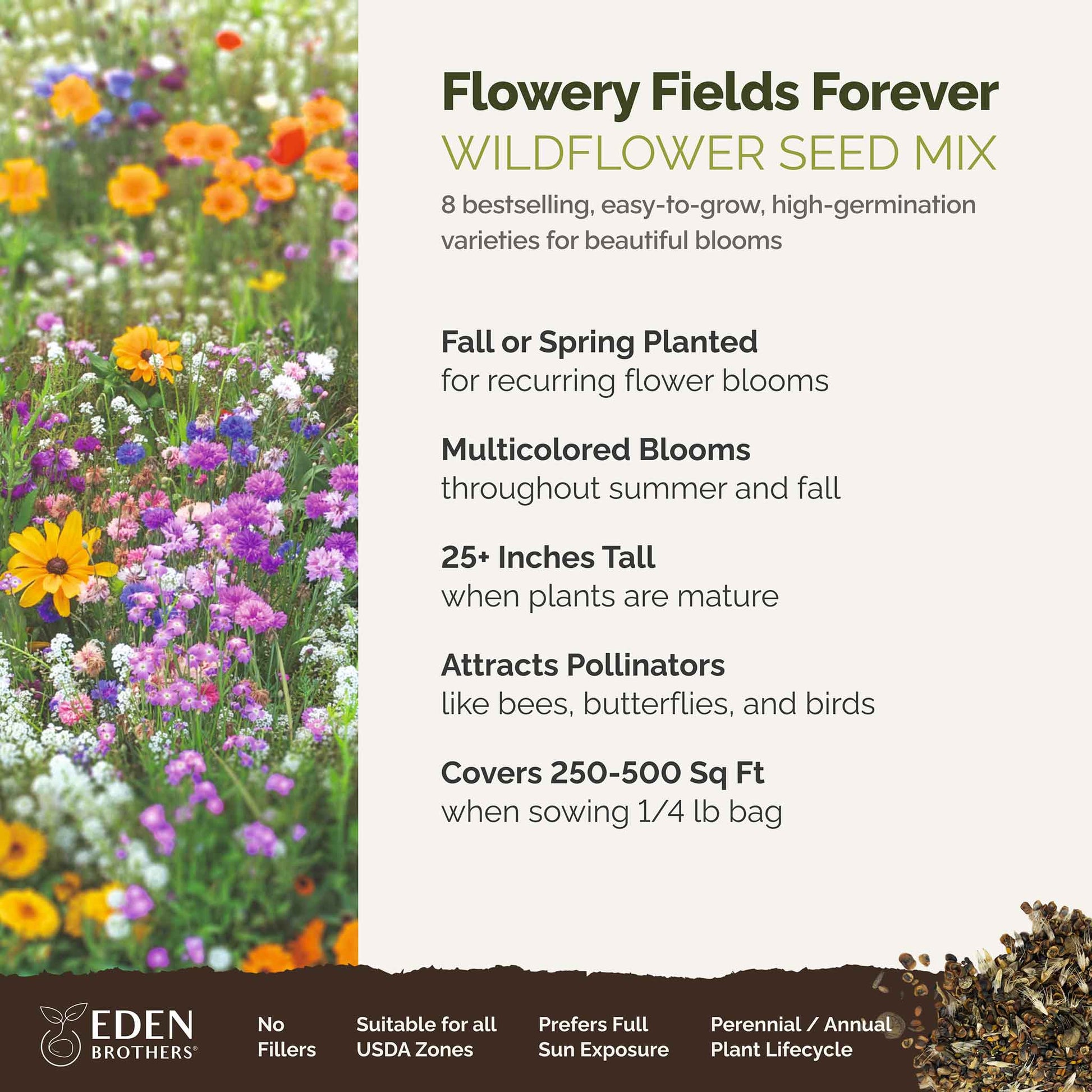 flower seeds mail order Bulk Flowery Fields Flower Seed Mix