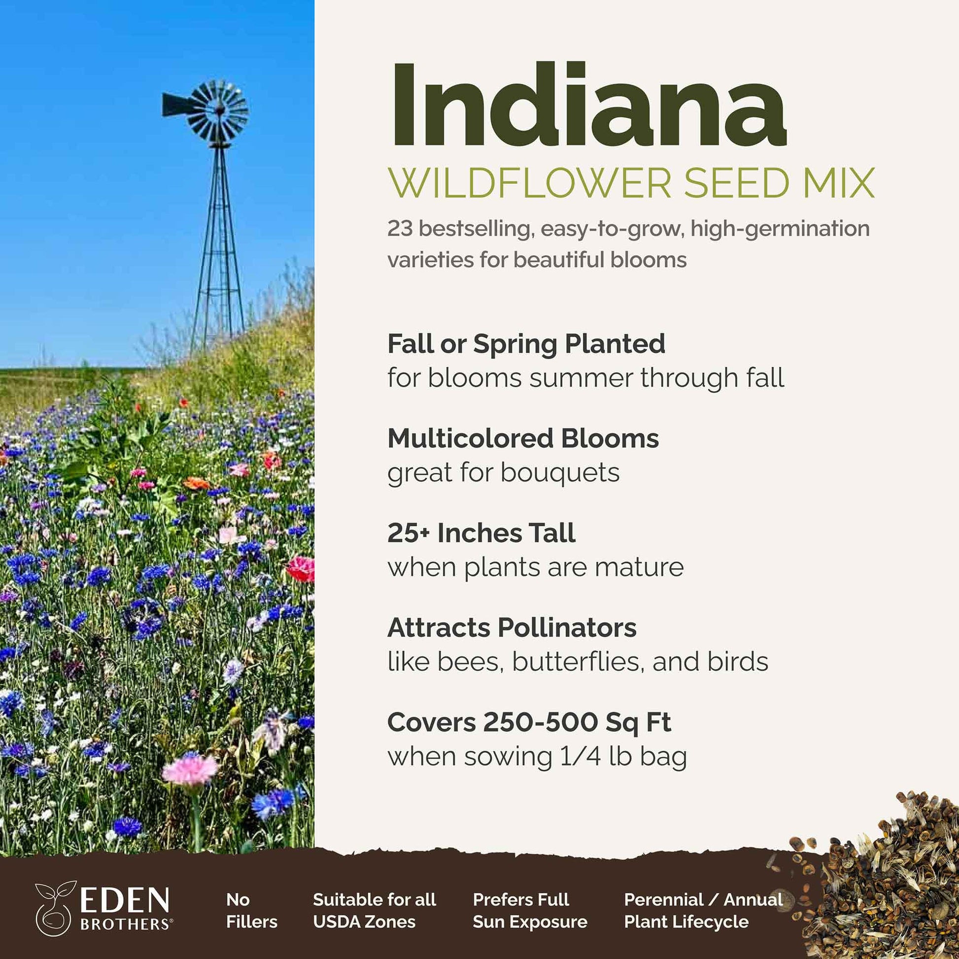 indiana native plant seeds Bulk Indiana Wildflower Seed Mix