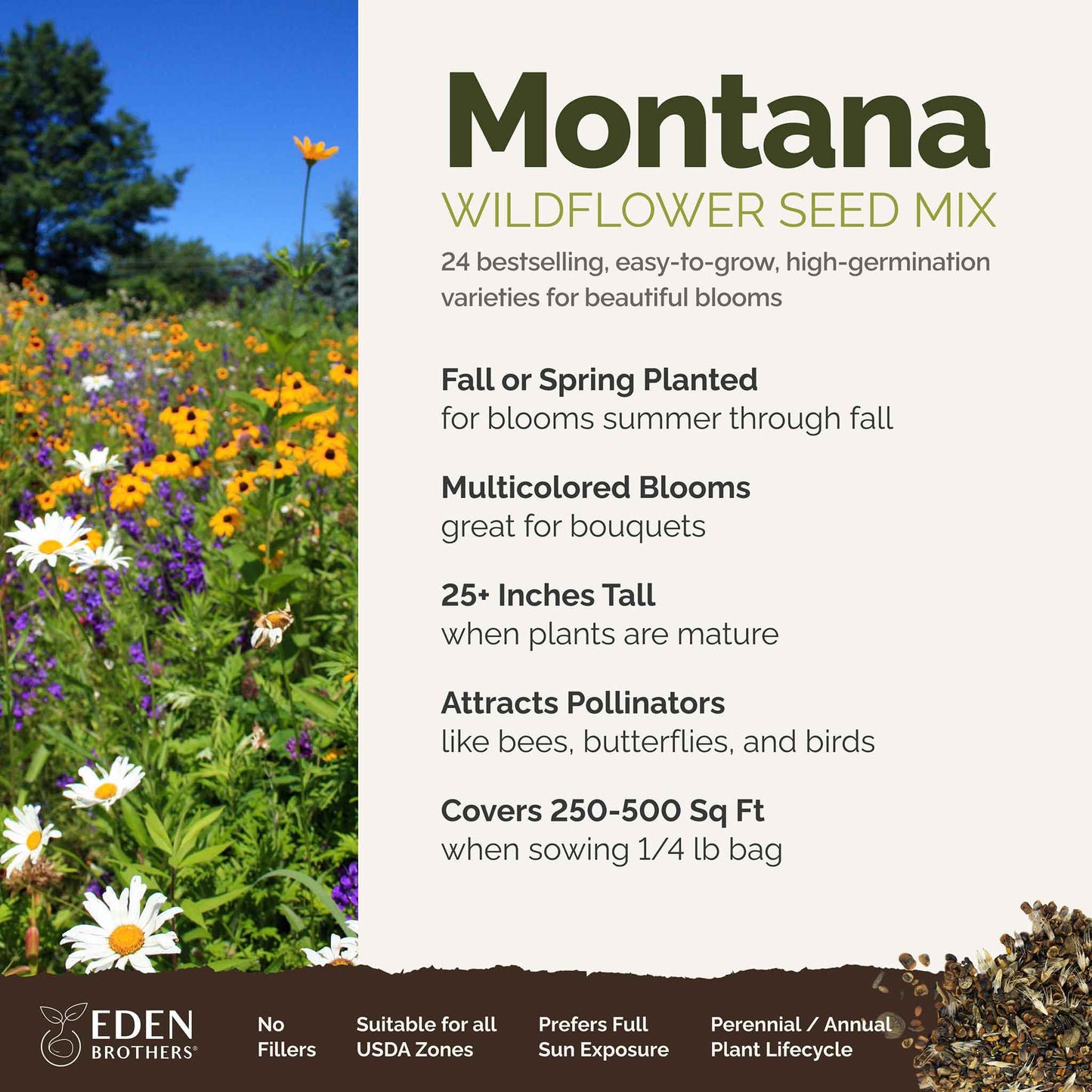 montana native wildflower seeds Montana Wildflower Seed Mix