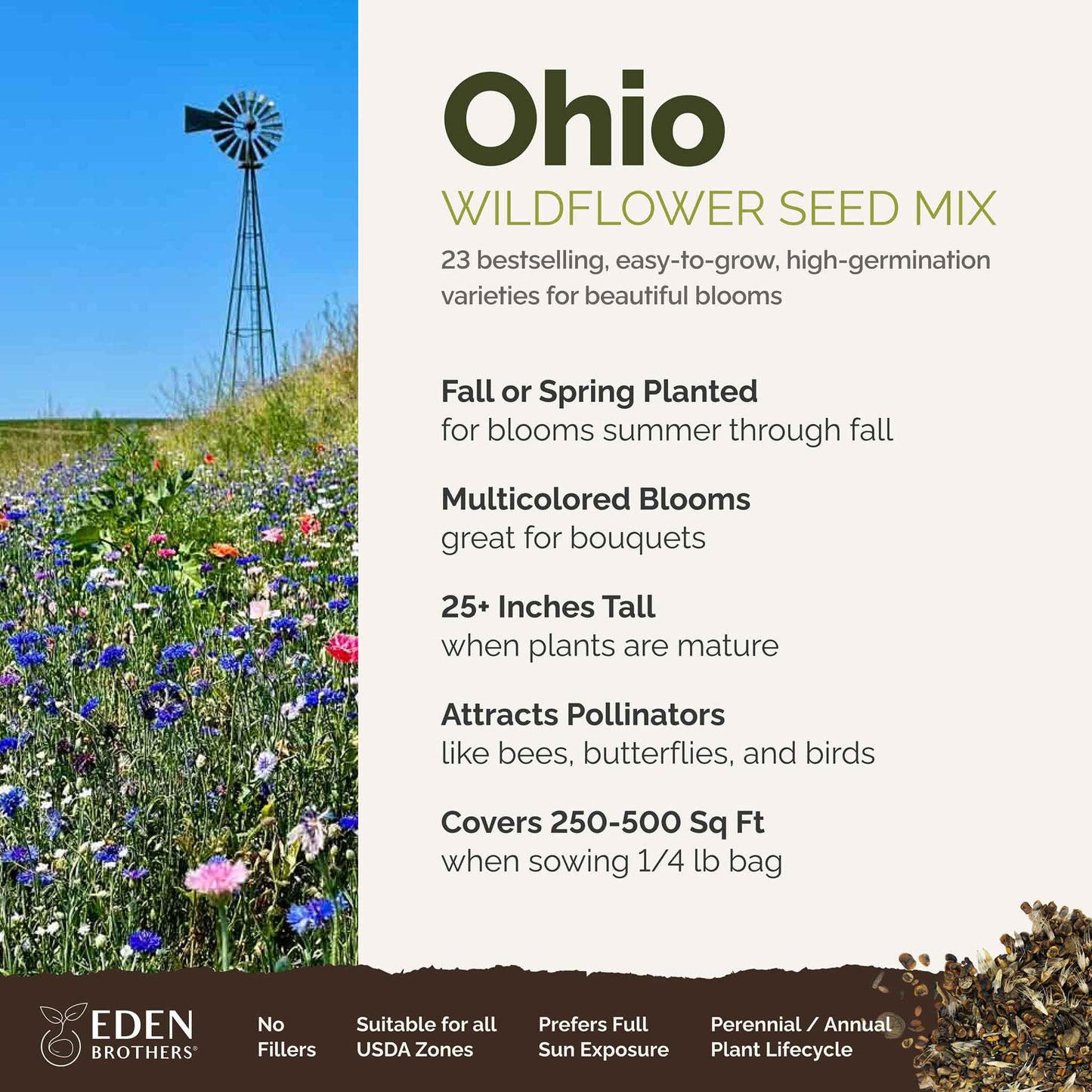 best time to plant wildflowers seeds Bulk Ohio Wildflower Seed Mix