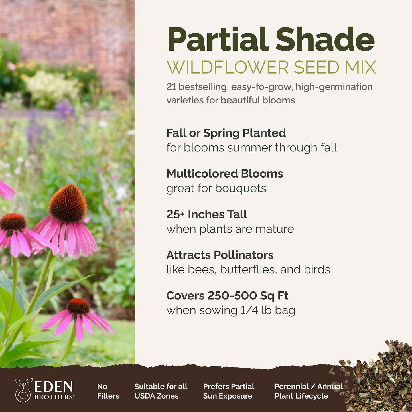 full shade wildflower seed mix Bulk Partial Shade Wildflower Seed Mix