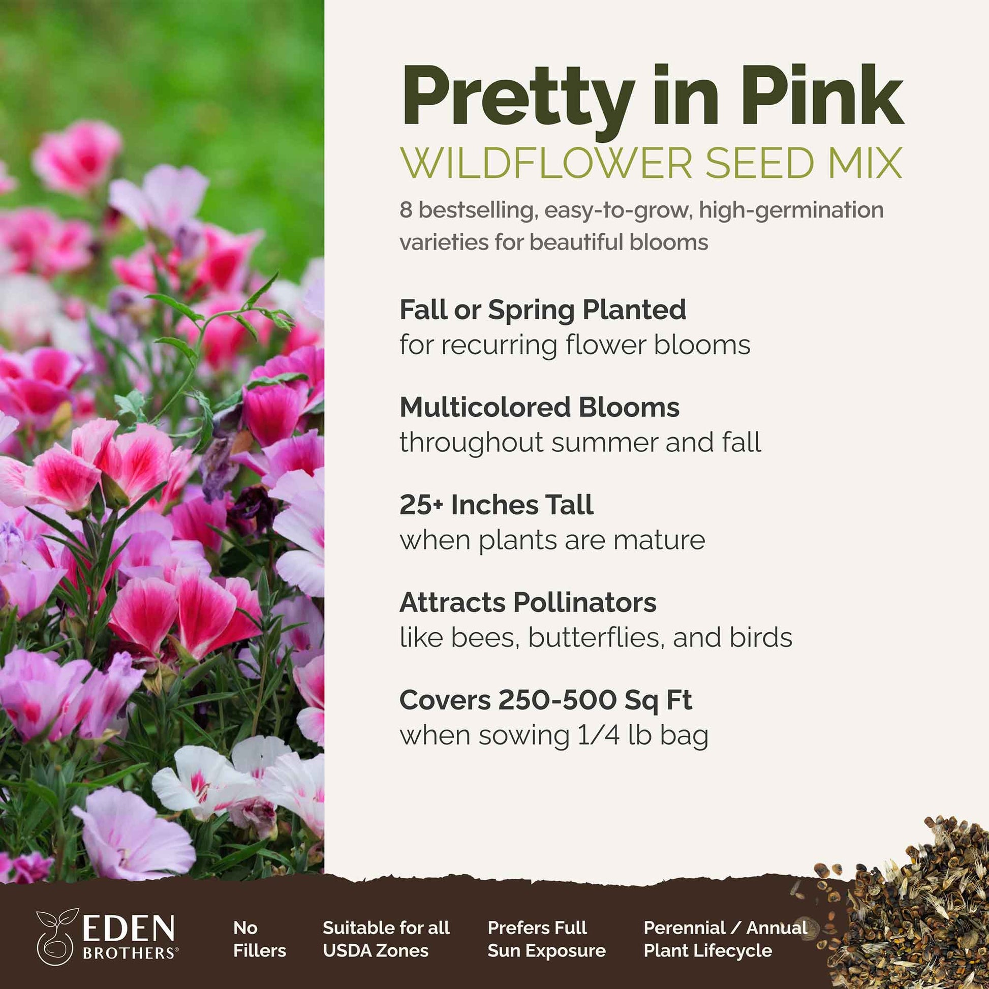 pink wildflower seeds Bulk Pretty In Pink