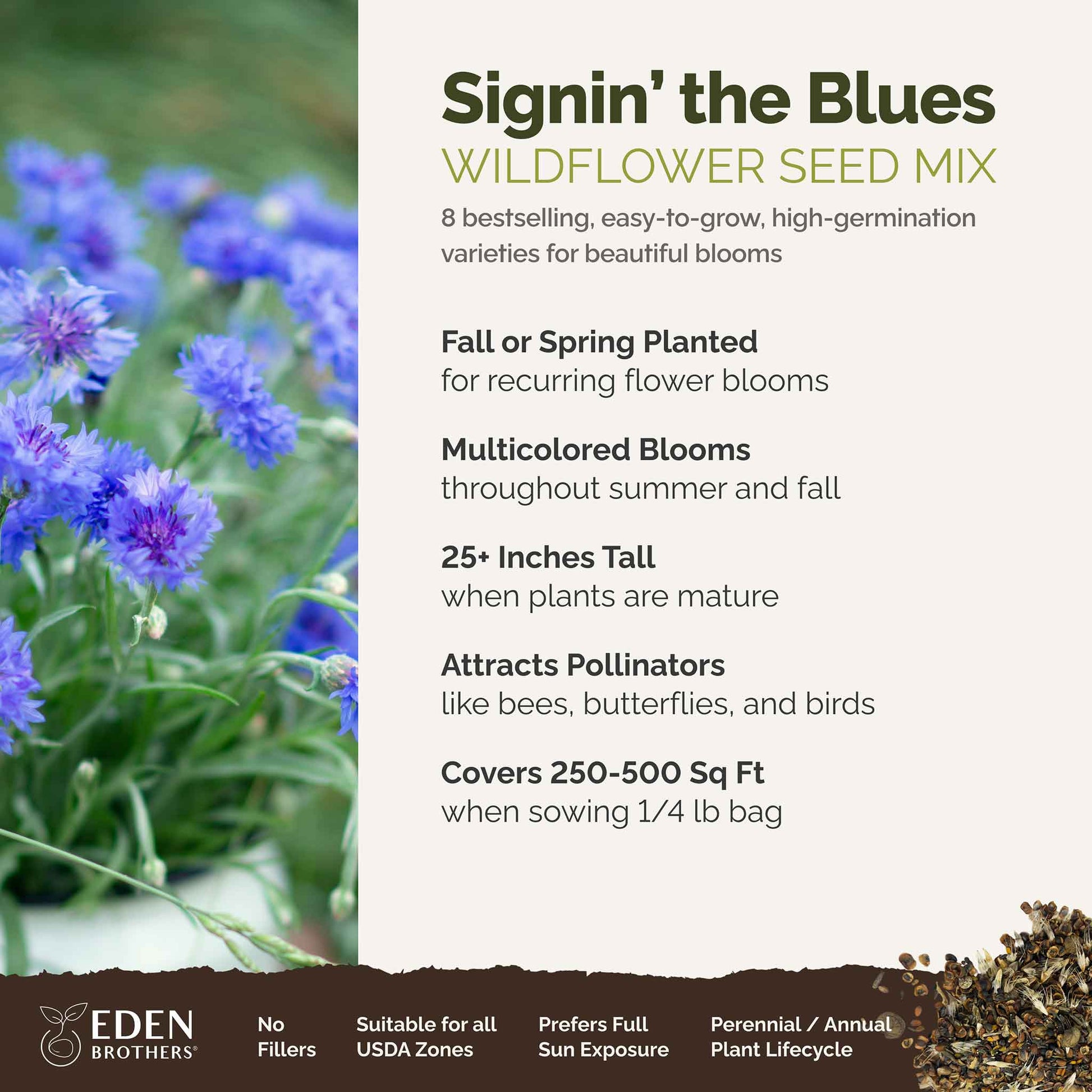 blue wildflower seeds Bulk Singin' The Blues