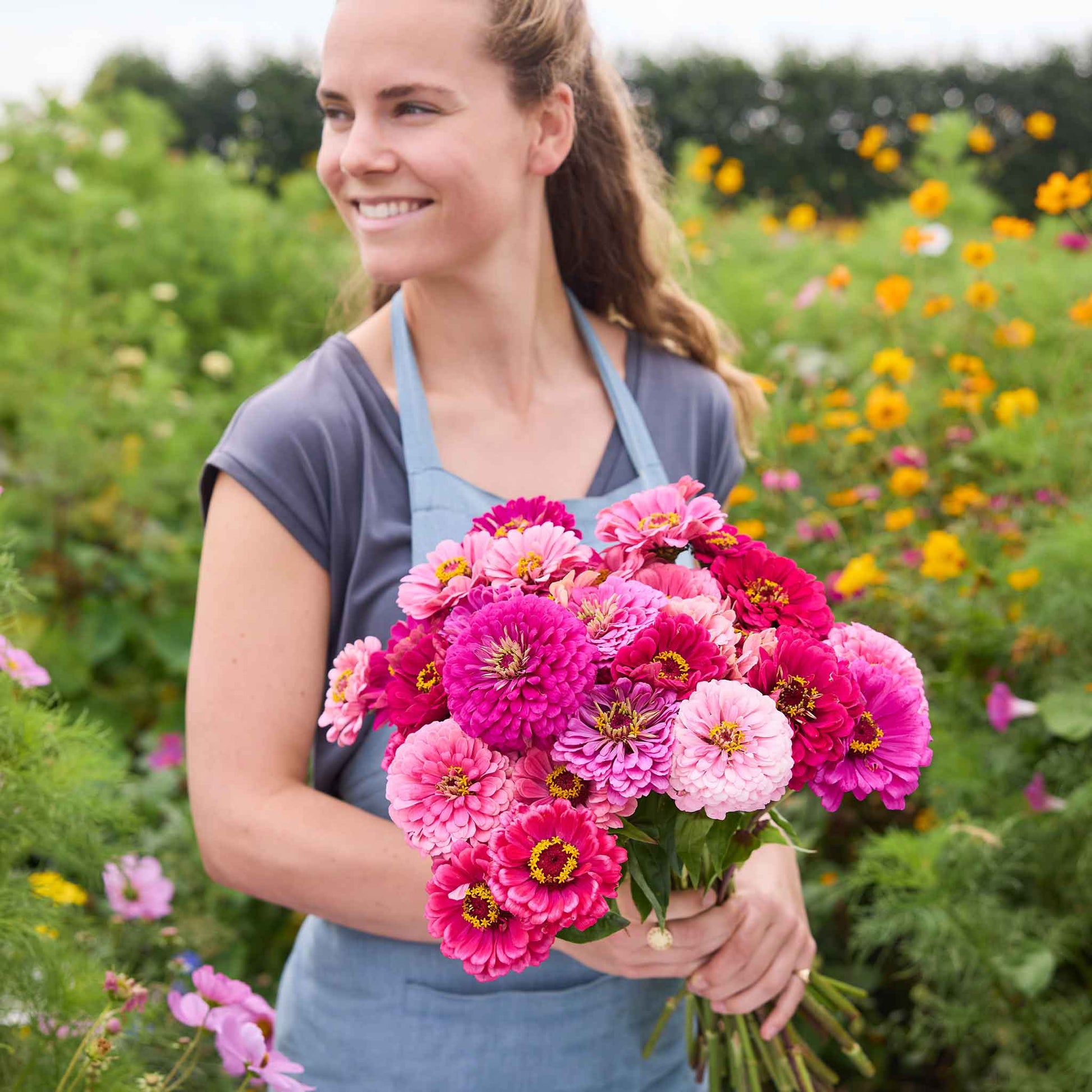 bulk cut flower seeds Zinnia Seeds - Art Deco Mix | Bulk Flower Seeds